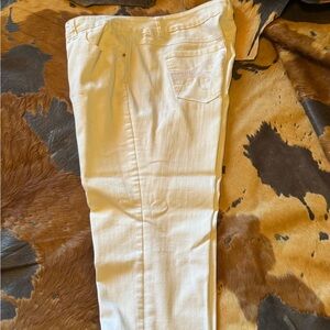 Inc White Cropped Skinny Leg Jeans